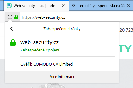 Nasazen SSL certifikát