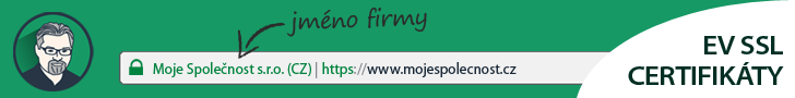 EV SSL certifikát v prohlížeči EV SSL certifikátv prohlížeči