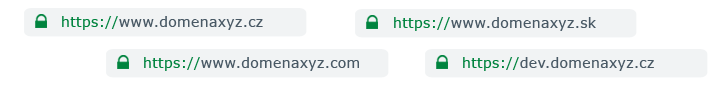 Multi-doménové SSL certifikáty Multi-doménové SSL certifikáty