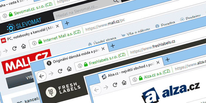 České obchody s EV SSL certifikátem