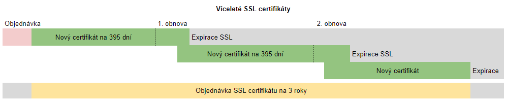 Víceleté SSL certifikáty Víceleté SSL certifikáty